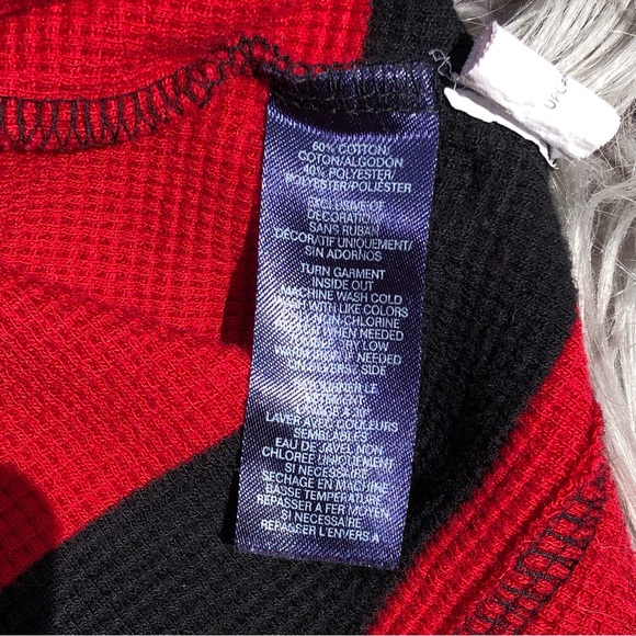 Kids Striped Waffleknit Layering Bundle in Black and Red; Size 6 - Picture 10 of 10